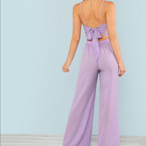 ⚡️🛍⚡️🆕Lavender CHIFFON jumpsuit - Picture 5 of 7